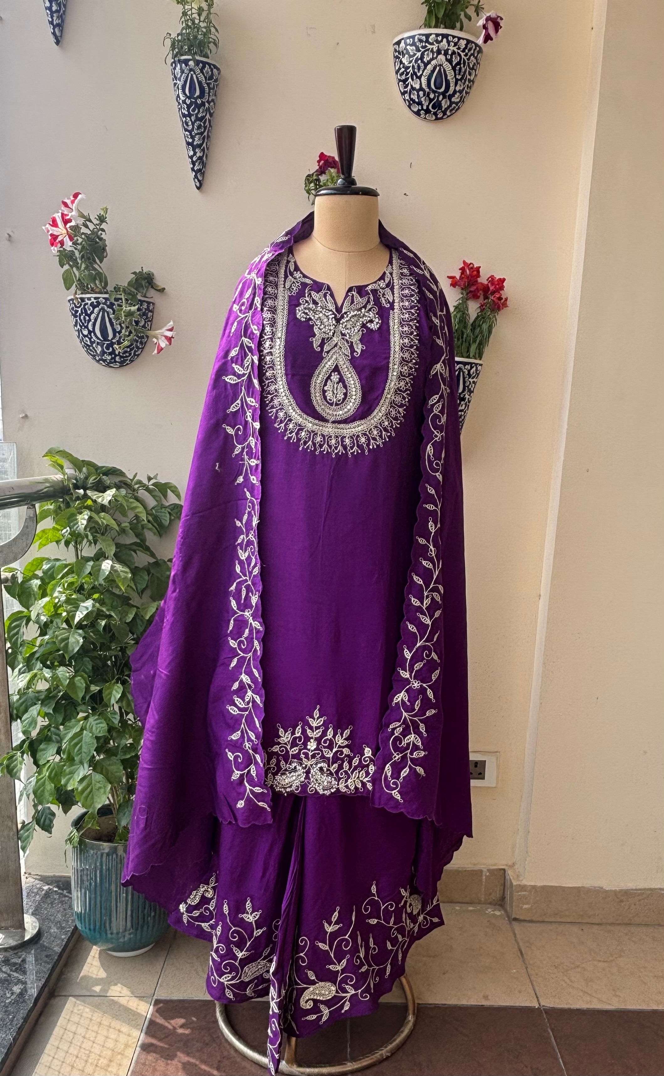 Purple Luxe Sharara Set