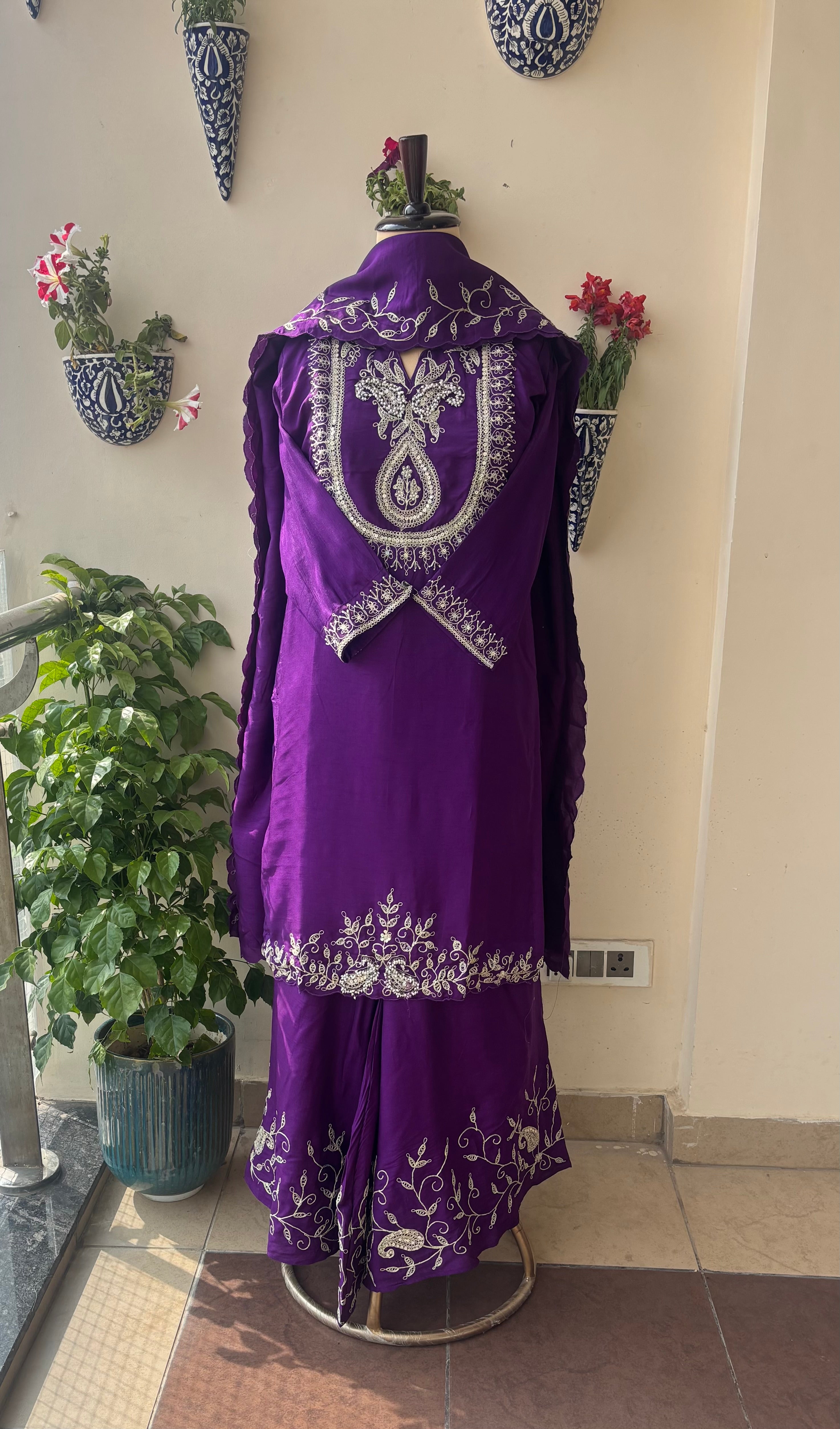 Purple Luxe Sharara Set