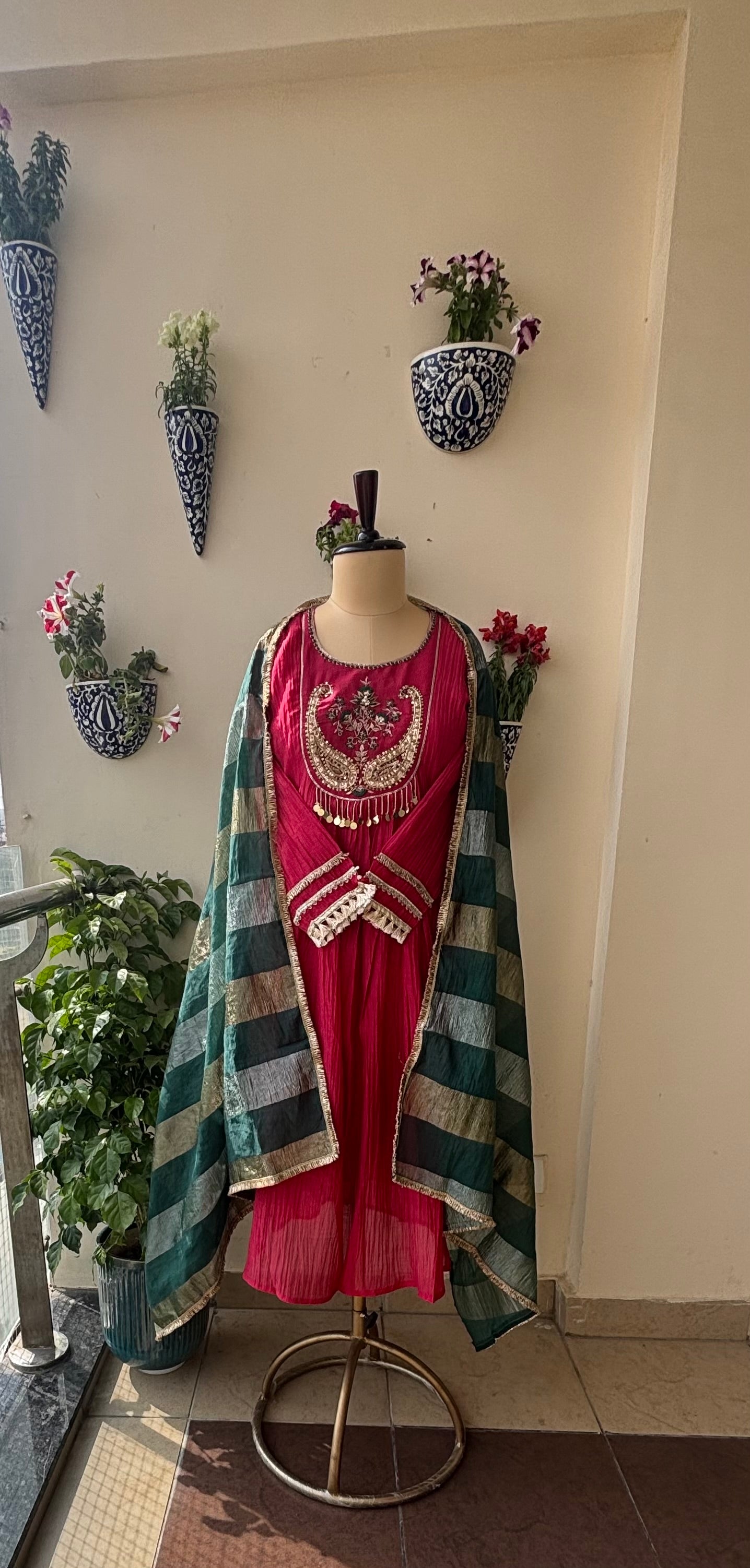 Royal Gulab Handwork Suit Set