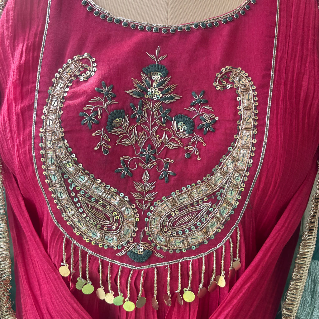 Royal Gulab Handwork Suit Set