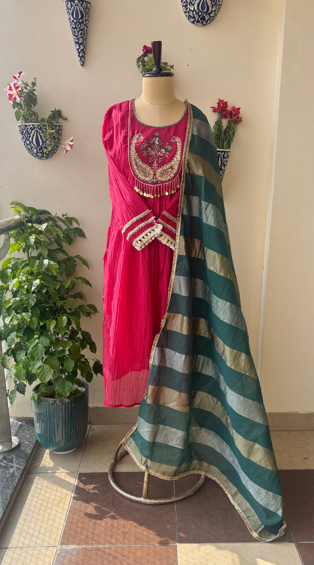 Royal Gulab Handwork Suit Set