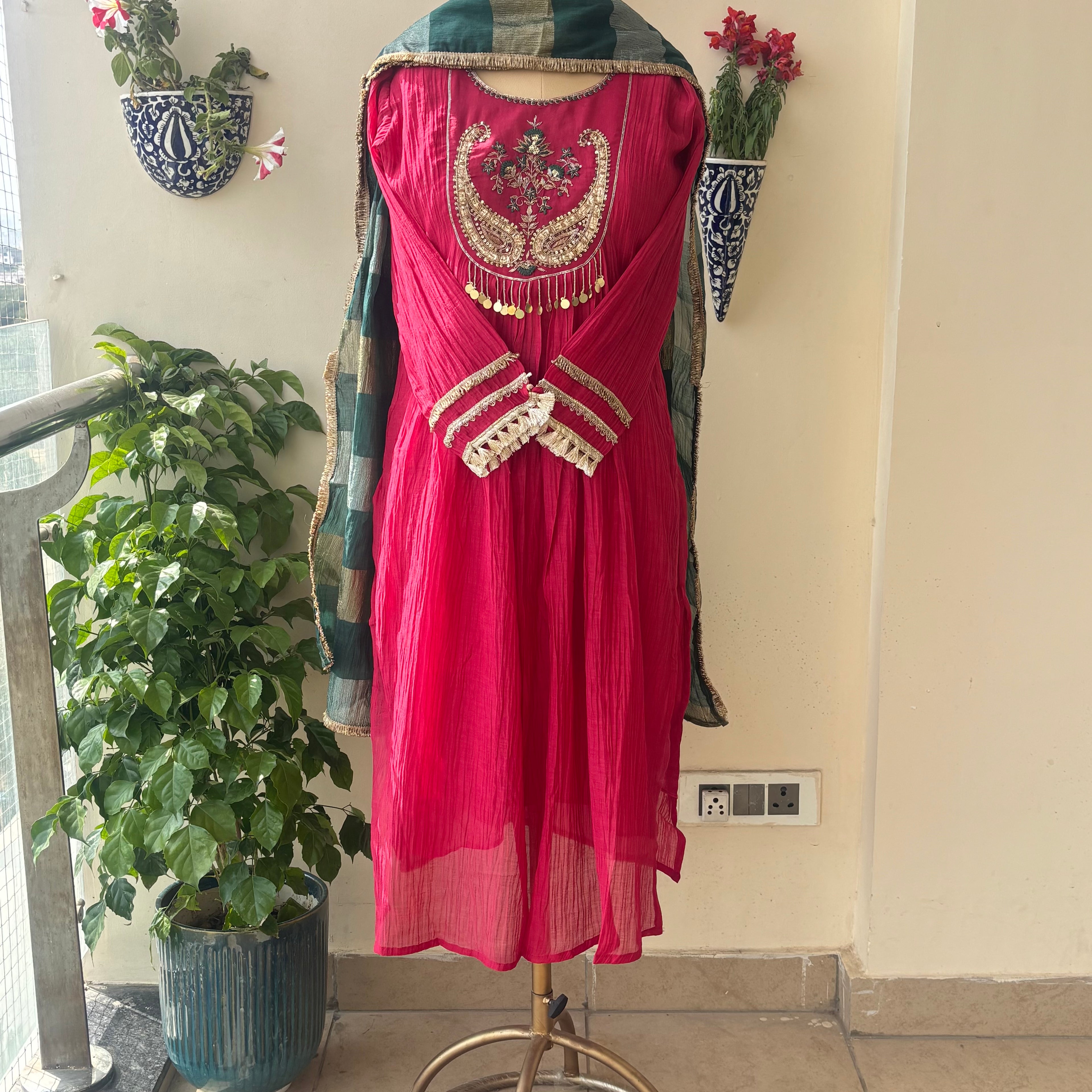 Royal Gulab Handwork Suit Set