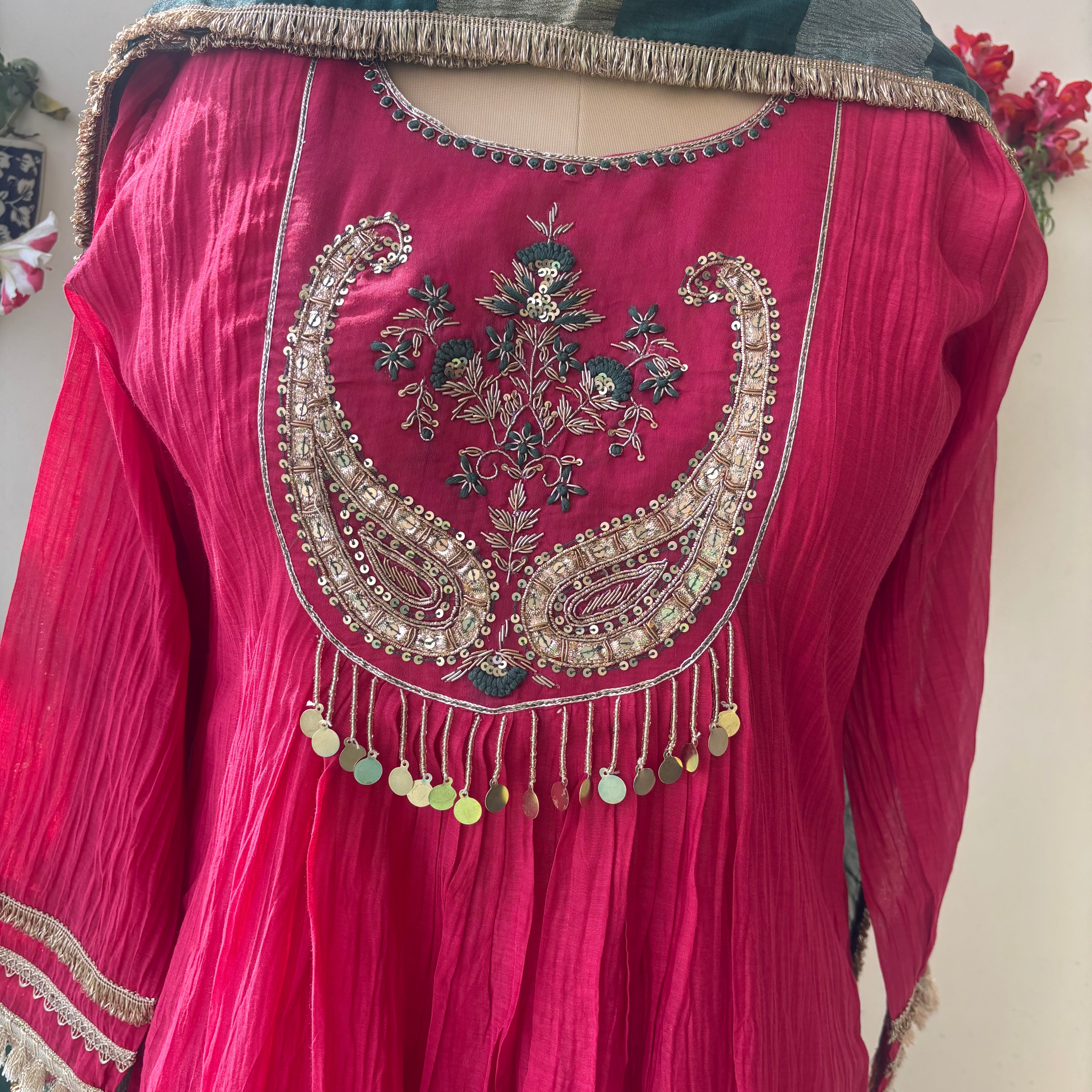 Royal Gulab Handwork Suit Set