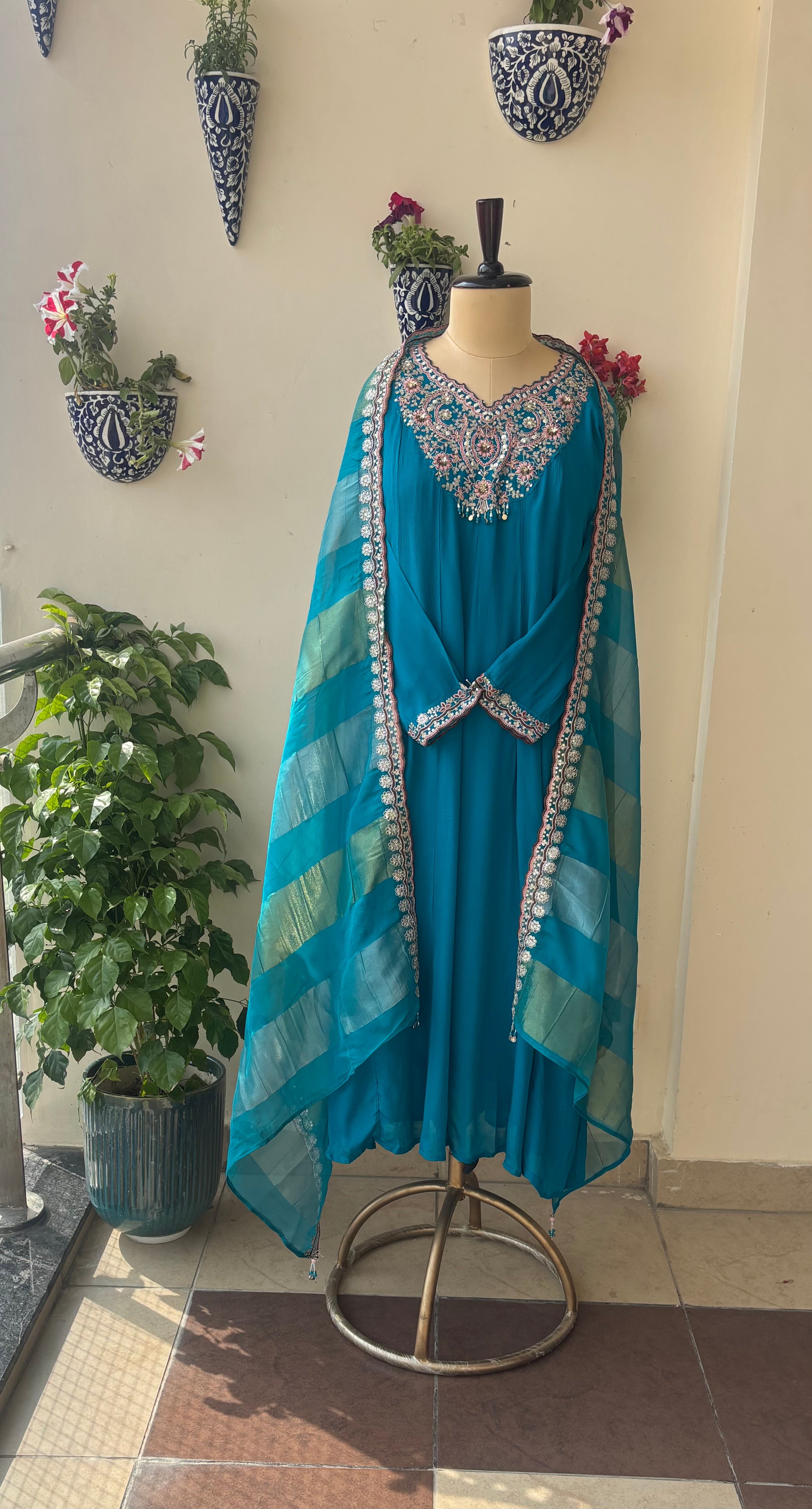 Regal Turquoise Suit Set