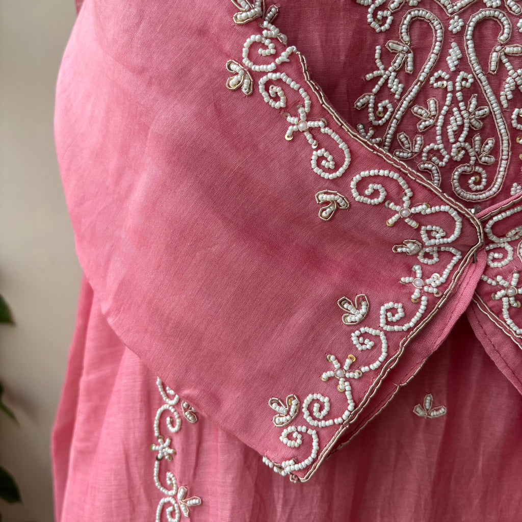 Blush Rose Pearl Kotta Doriya Dupaata Suit Set