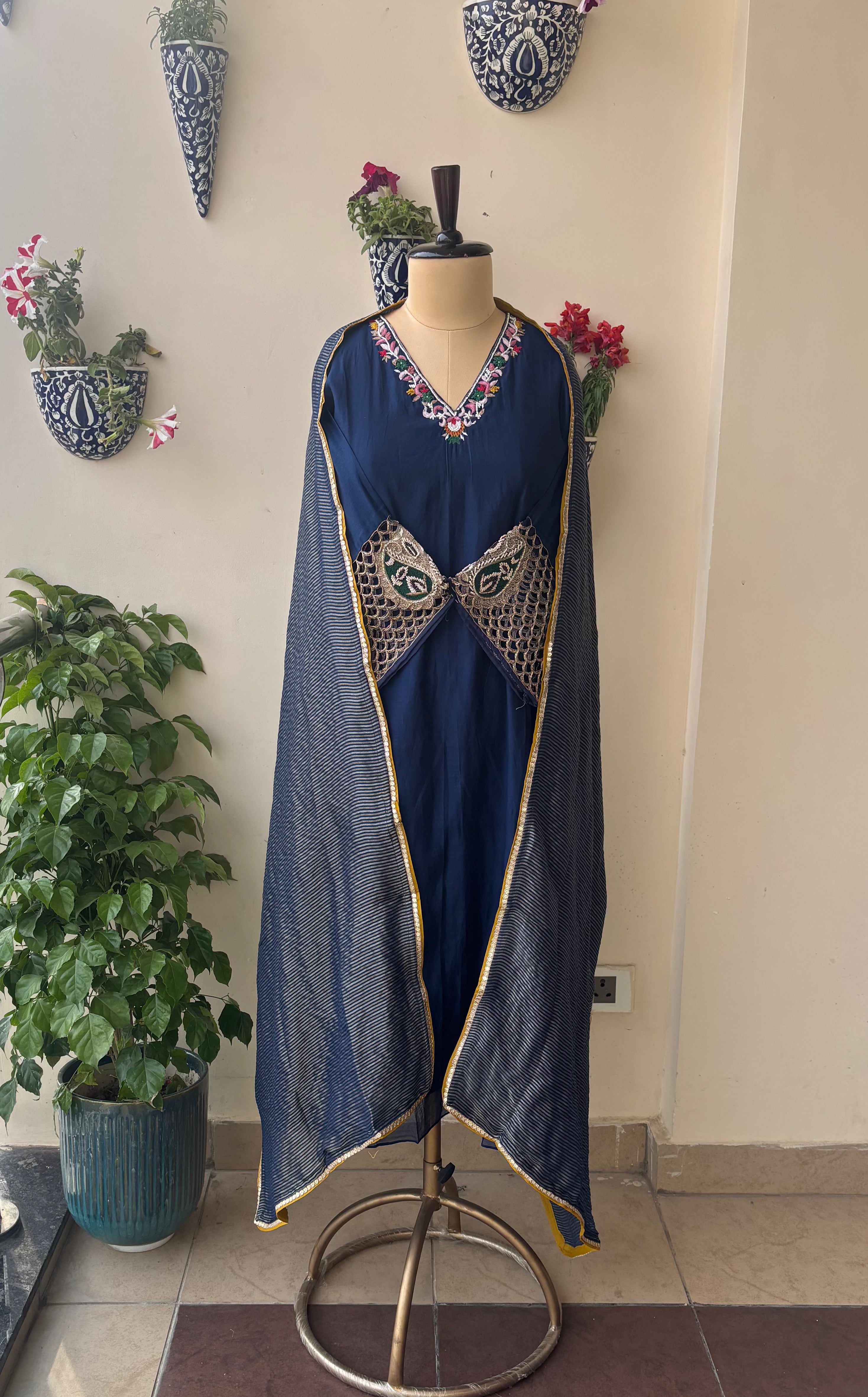 Blue Signature Zari Suit Set