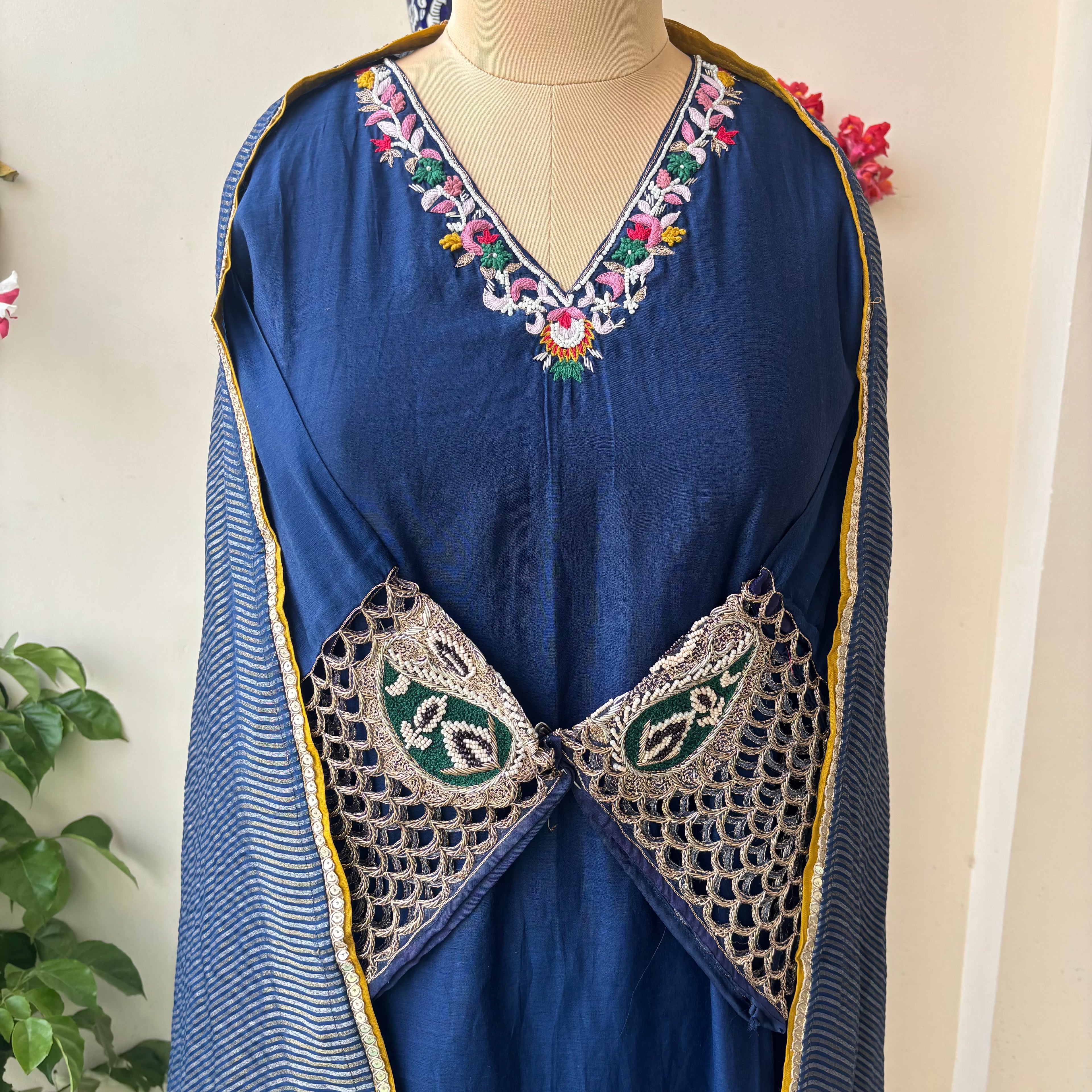 Blue Signature Zari Suit Set