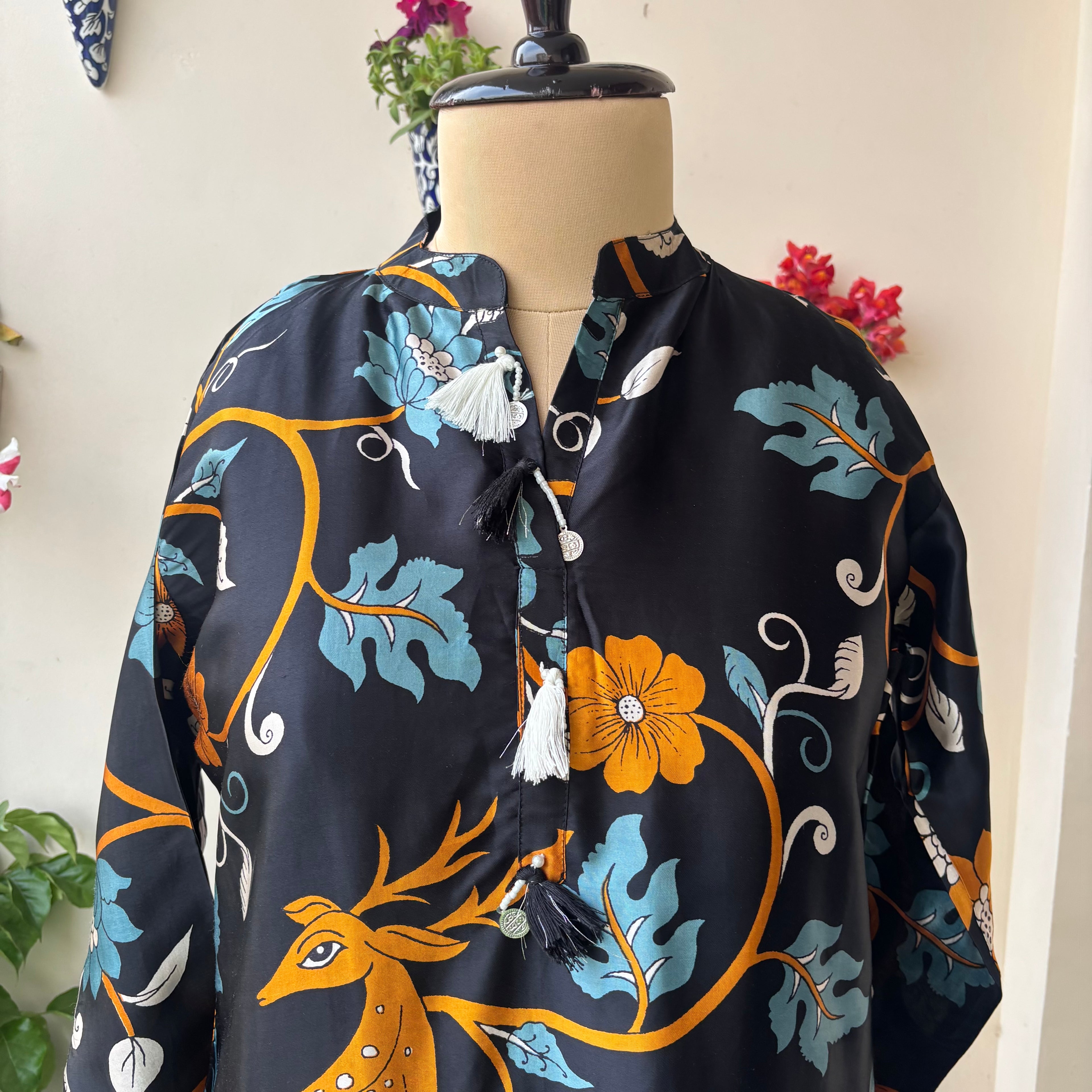 Pattachitra Gajji Silk Suit Set