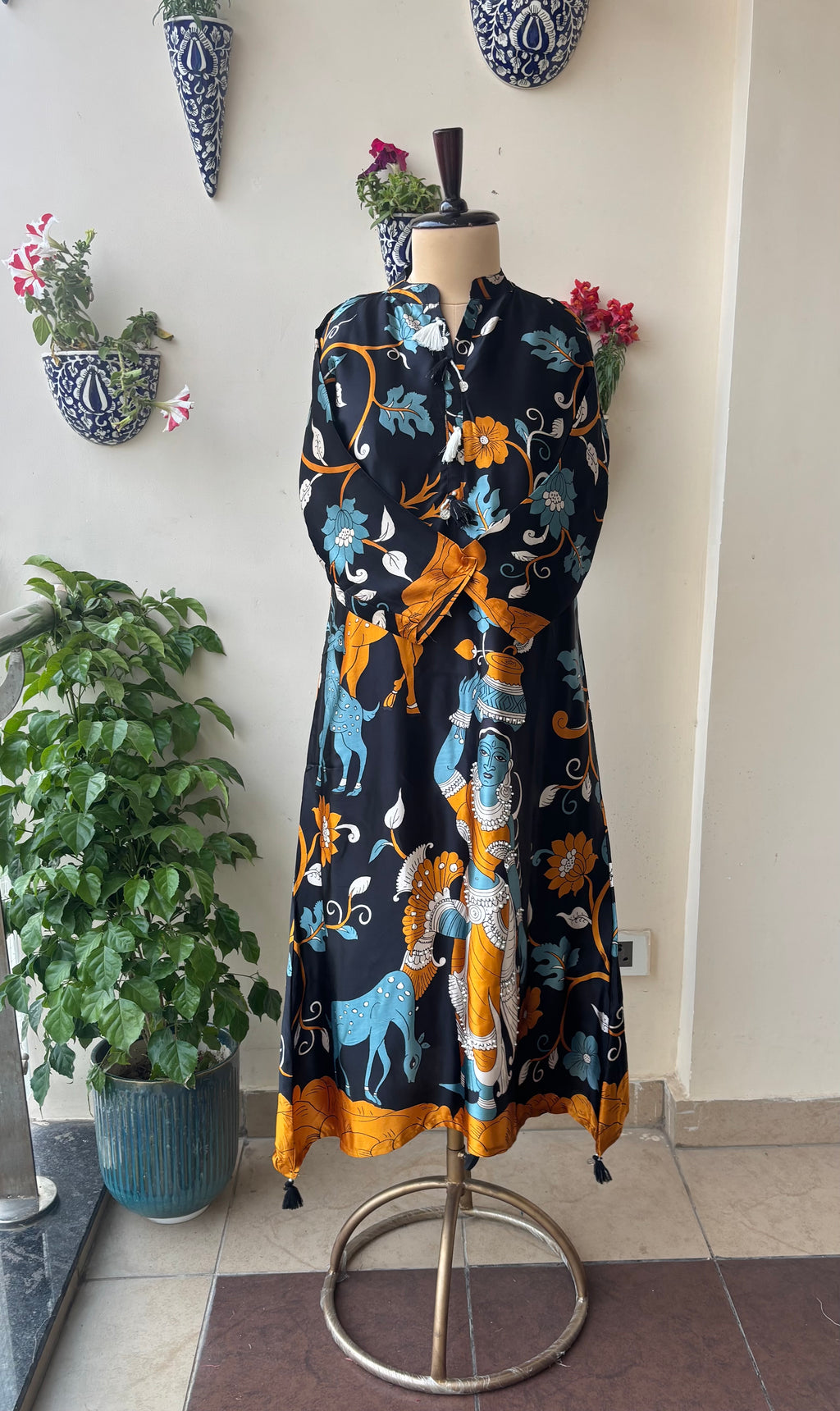 Pattachitra Gajji Silk Suit Set