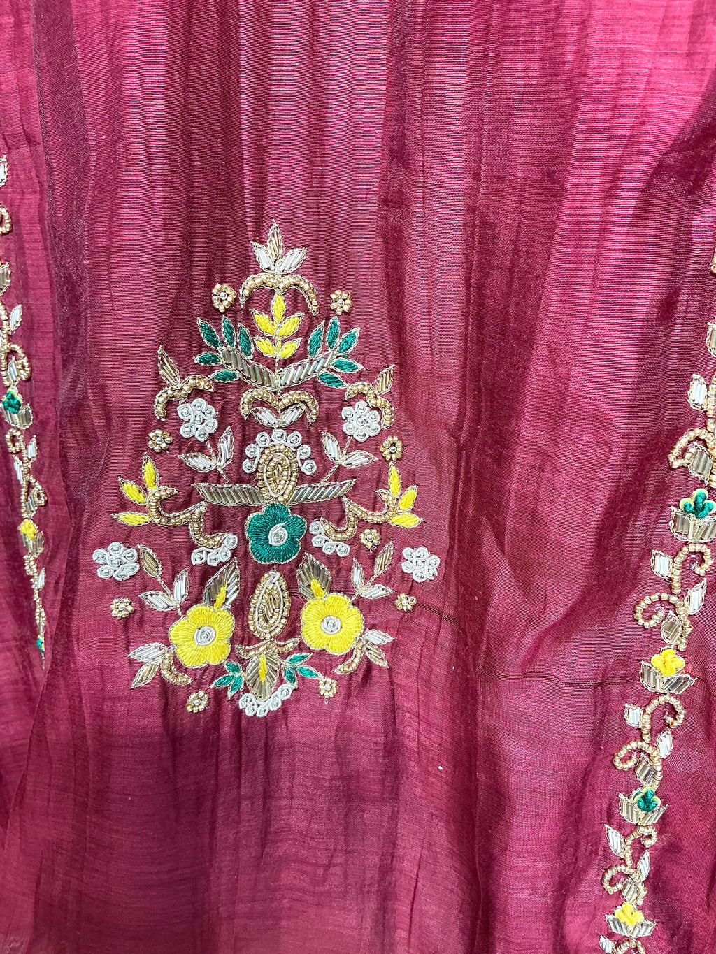 Burgundy Maroon Heritage Embroidered Set