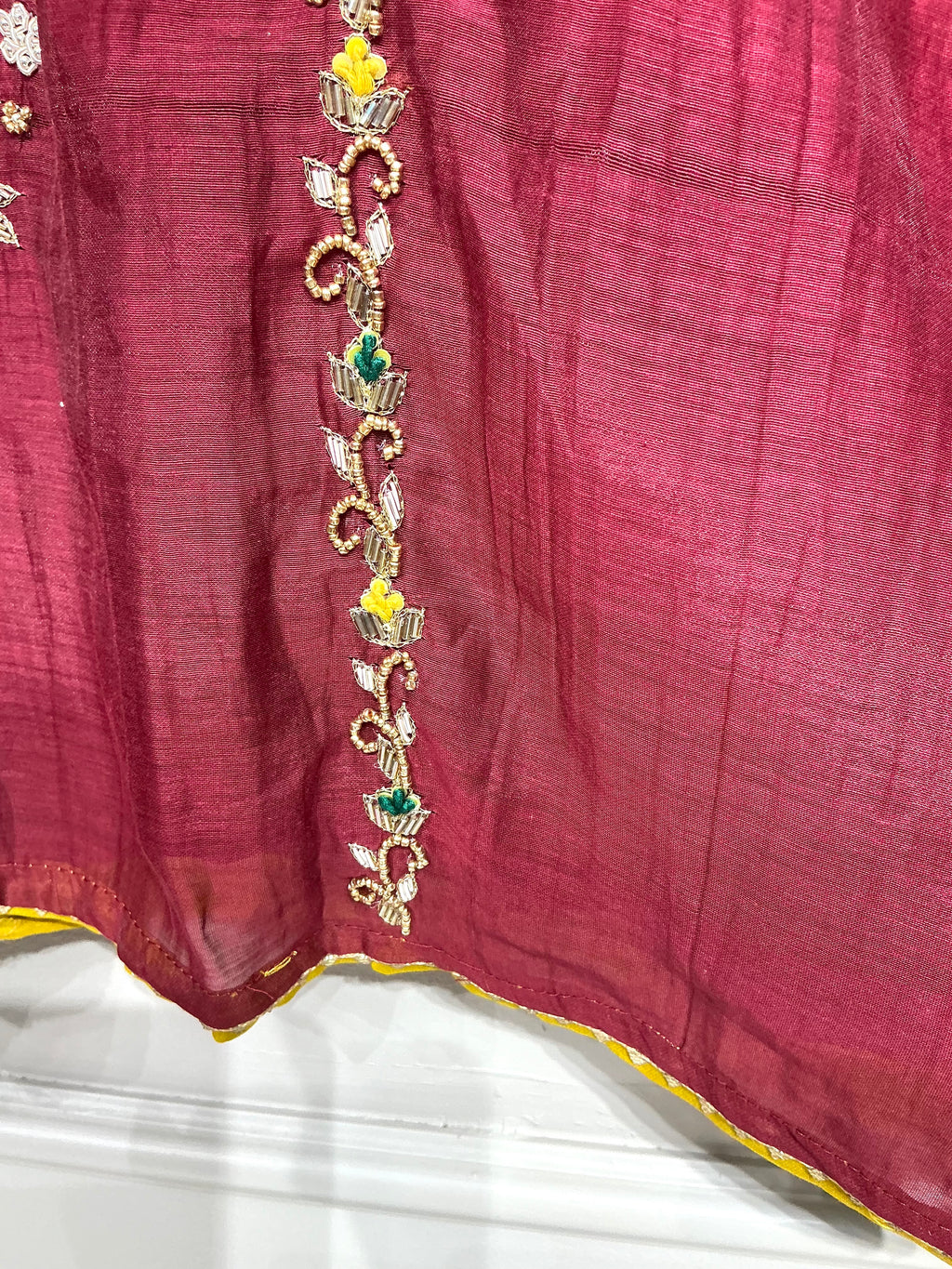 Burgundy Maroon Heritage Embroidered Set