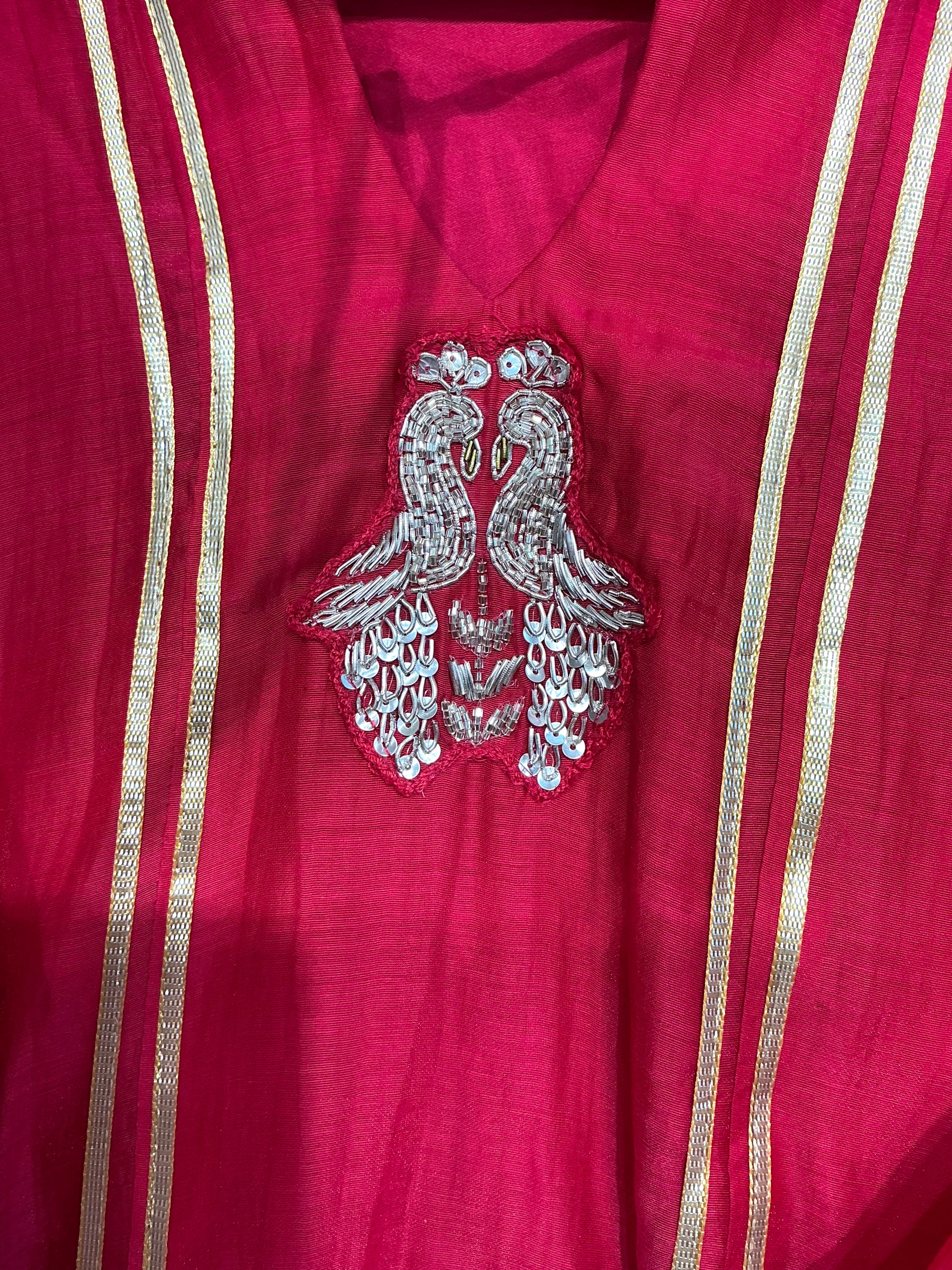 Raani Pink / Purple Peacock Festive Suit Set
