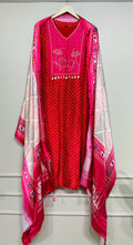 Red Raani Russian/Gajji Silk Suit Set