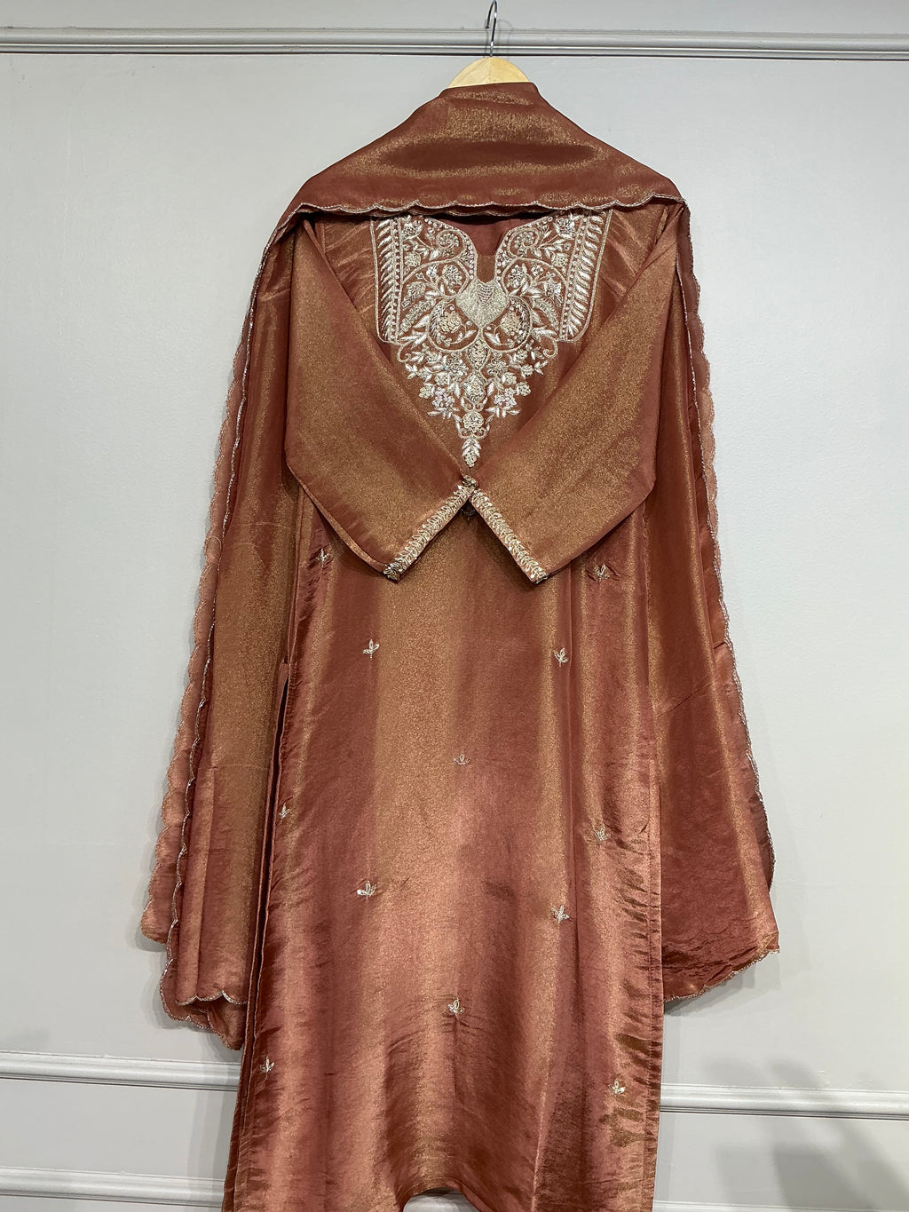 Copper Tissue Shimmer Suit Set
