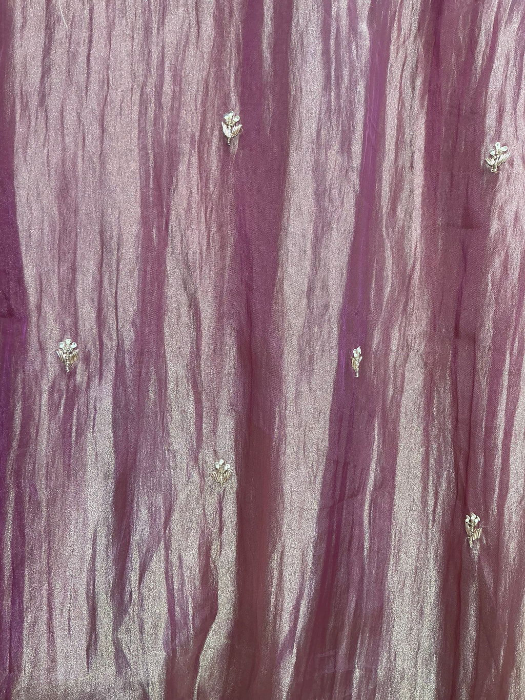 Lavender Salsa Shimmer Sequence and Zari Suit Set