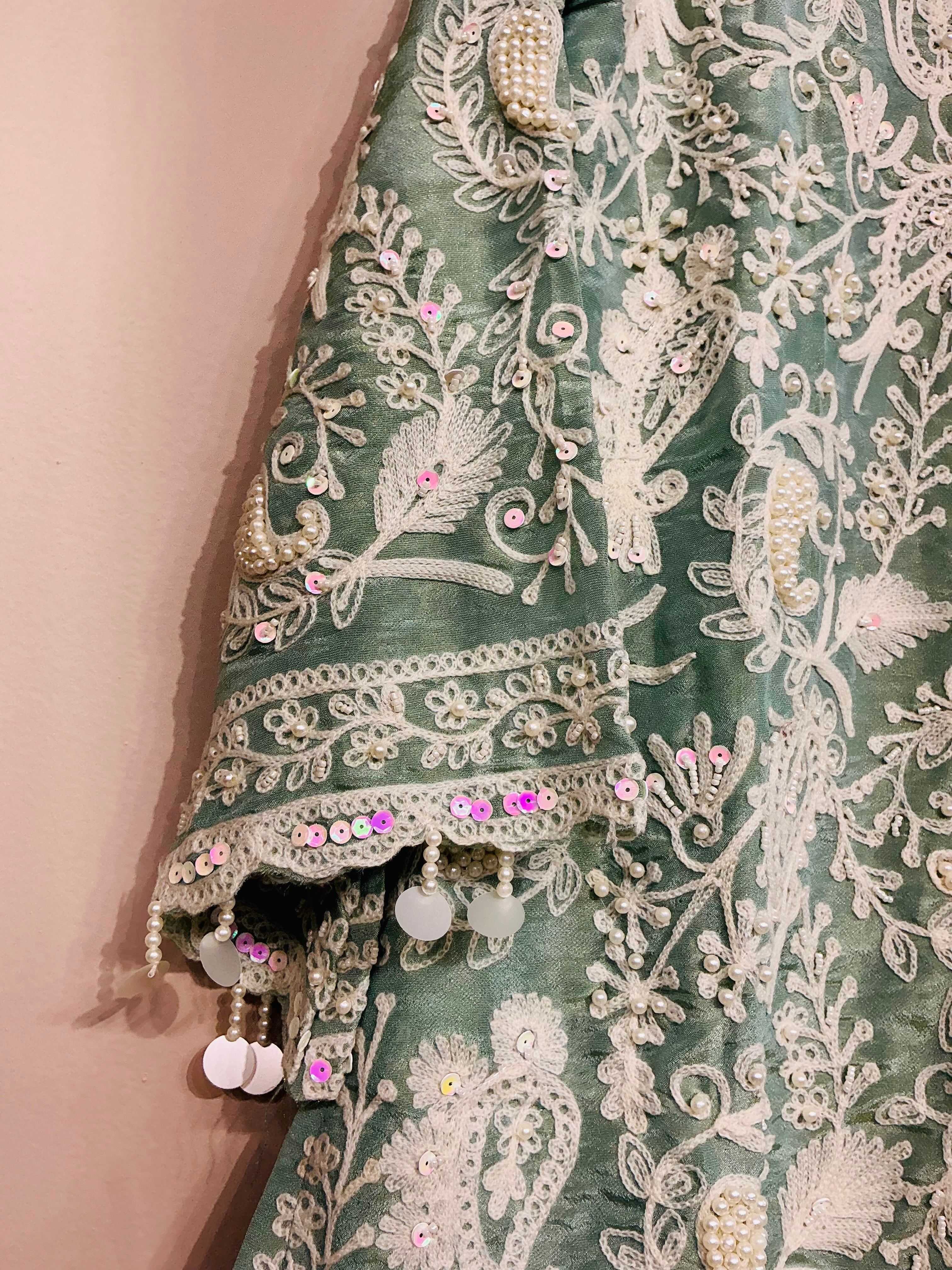 Sage Green Chikankari Emboridered Coord Set