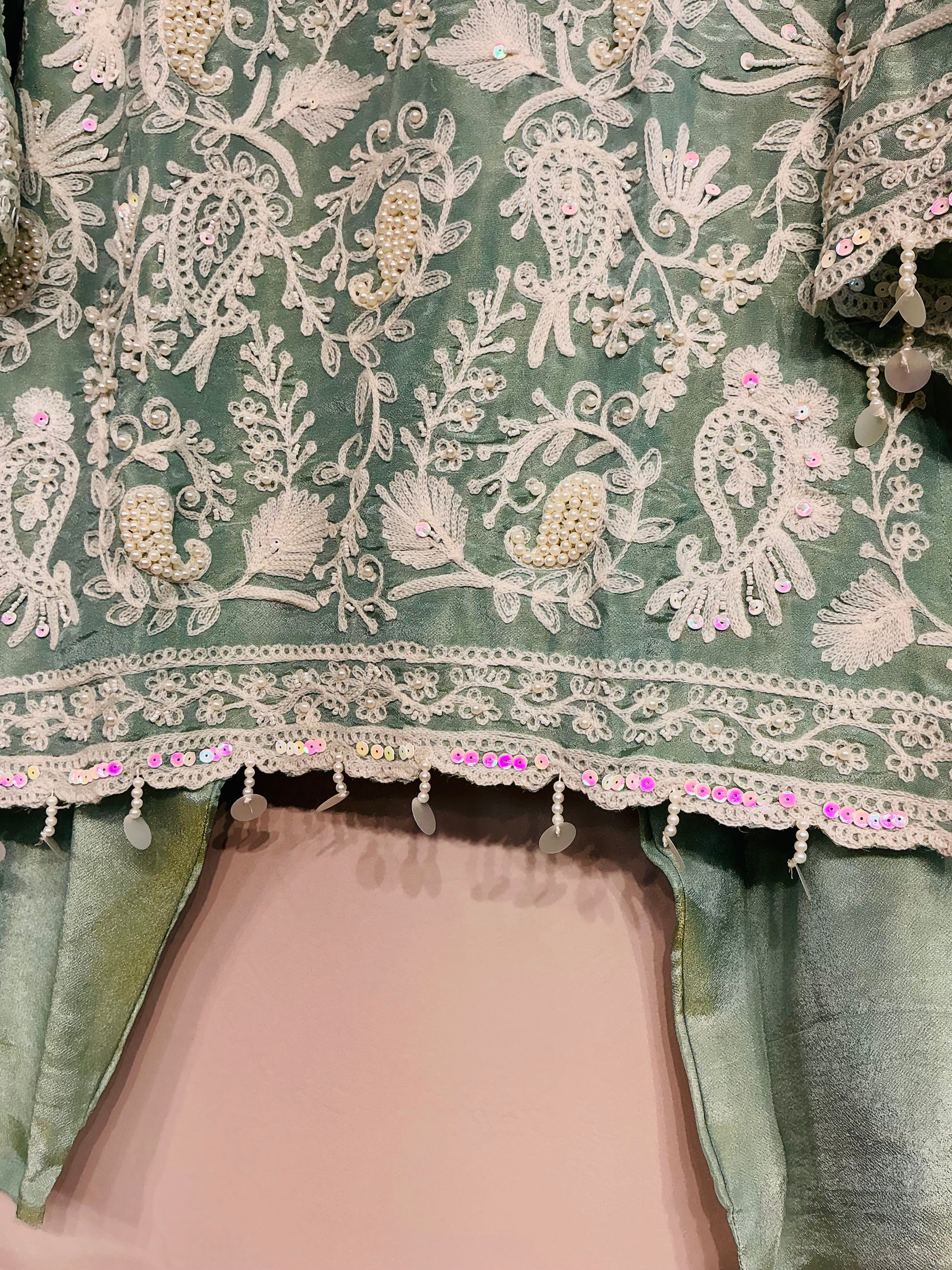 Sage Green Chikankari Emboridered Coord Set
