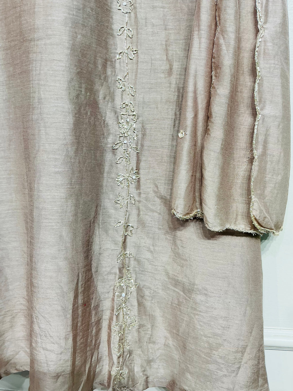 Silver work Mul Chanderi Suit Set