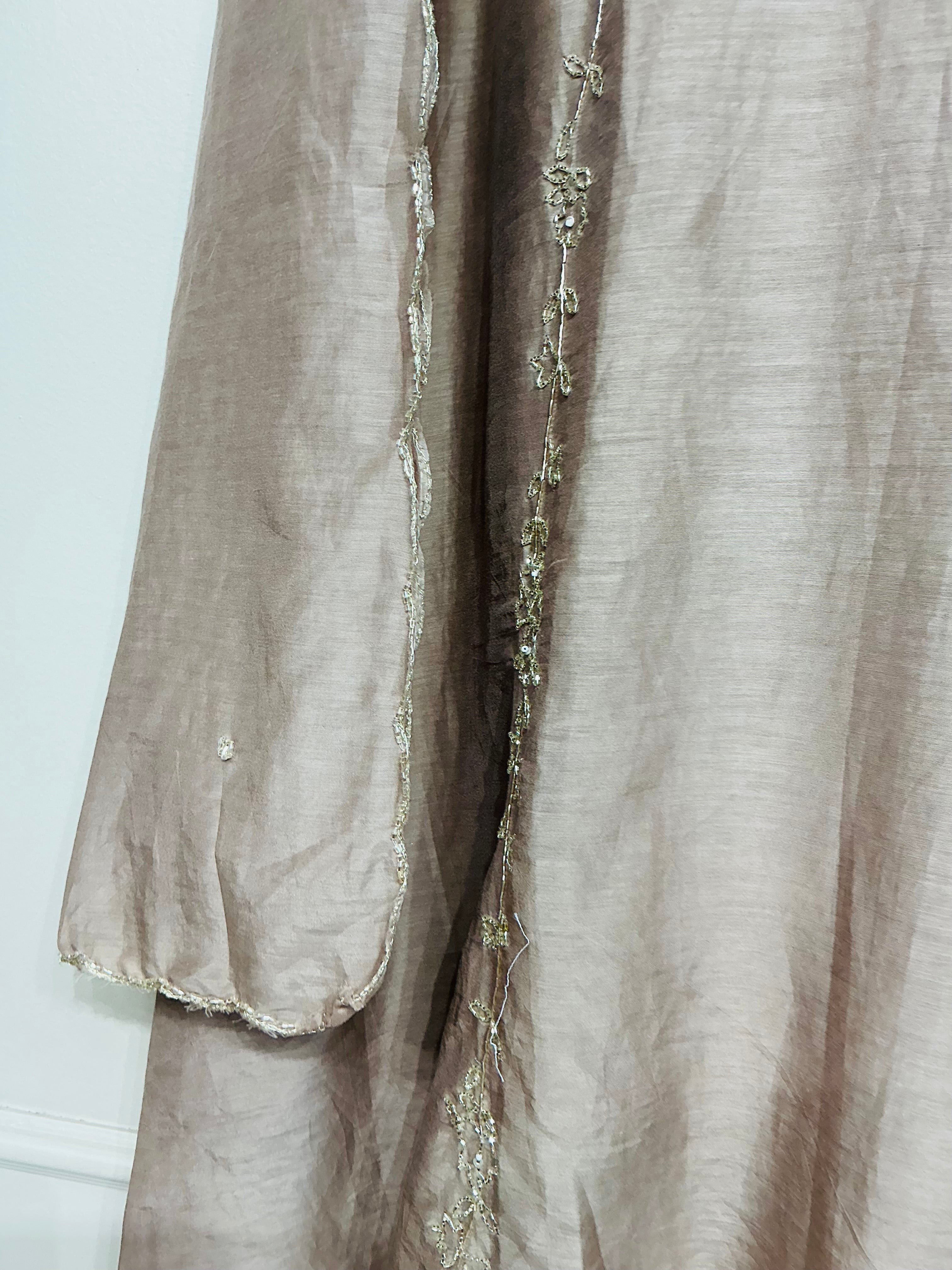 Silver work Mul Chanderi Suit Set