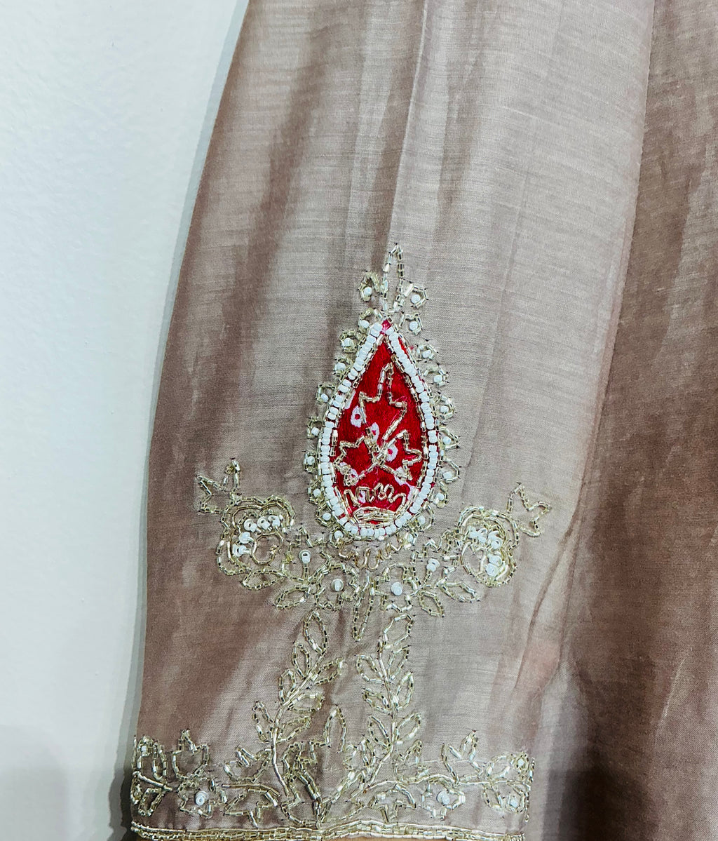 Silver work Mul Chanderi Suit Set