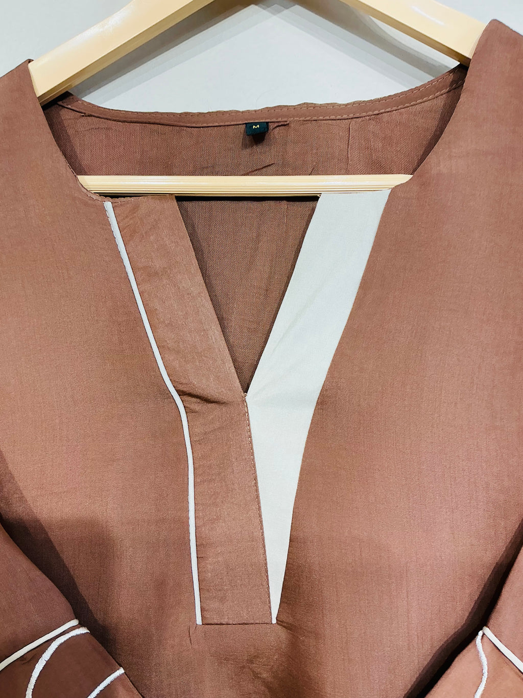 Brown Viscose Mul Chanderi Coordset