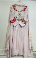 Blush Pink Peacock Embroidered Suit Set