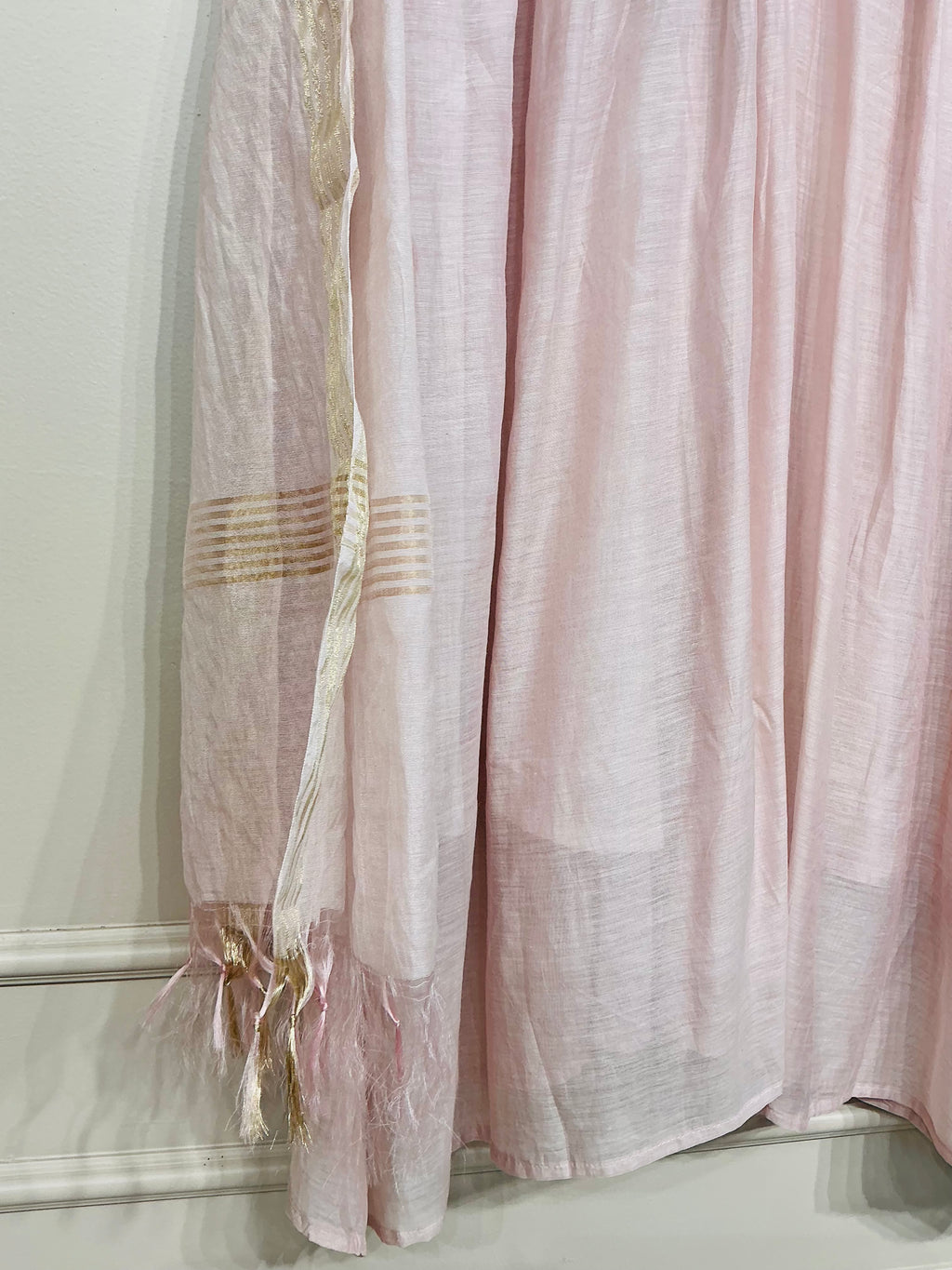 Blush Pink Peacock Embroidered Suit Set